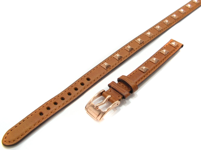 Oryginalny brązowy pasek Michael Kors MK2299 ćwieki różowe złoto